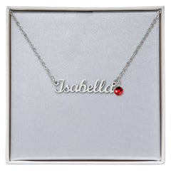 Create your Custom Name with Birthstone necklace