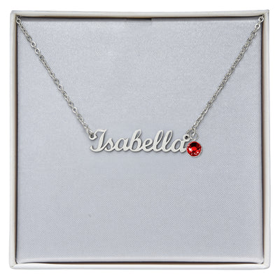 Create your Custom Name with Birthstone necklace