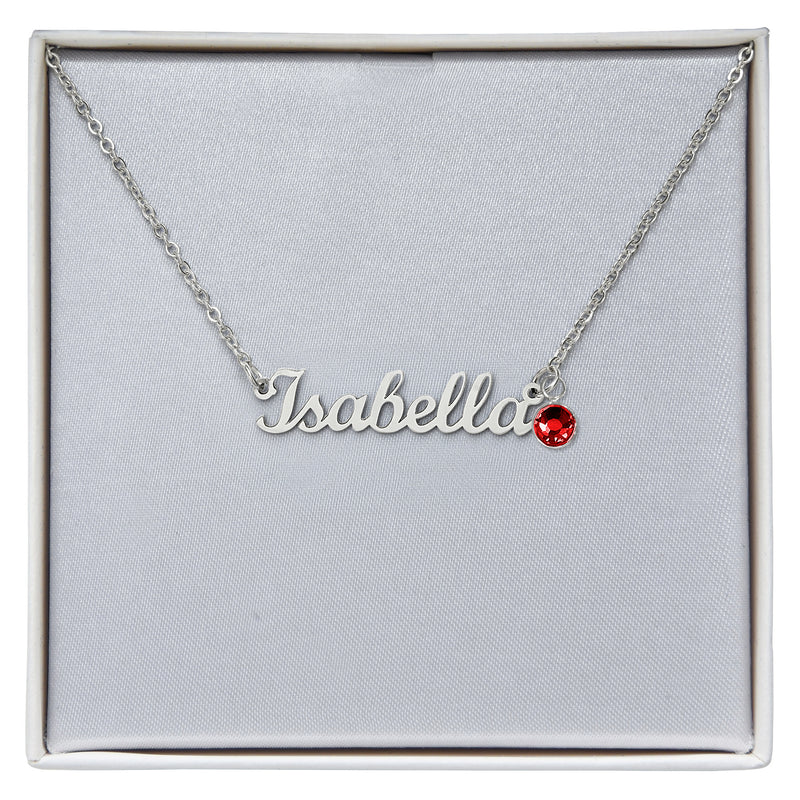 Create your Custom Name with Birthstone necklace