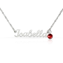 Create your Custom Name with Birthstone necklace