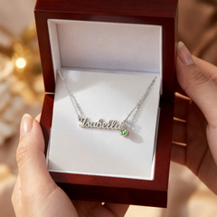 Create your Custom Name with Birthstone necklace