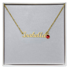 Create your Custom Name with Birthstone necklace
