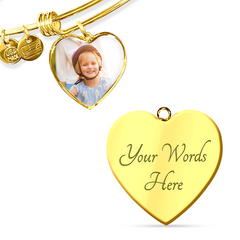 Personalizable  Bangle, Upload Photo and or Engrave to make it Truly Unique!