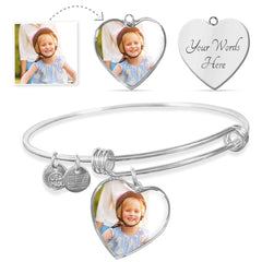Personalizable  Bangle, Upload Photo and or Engrave to make it Truly Unique!